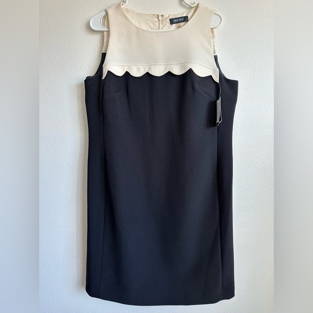 Nine West Cream Textured Dress
